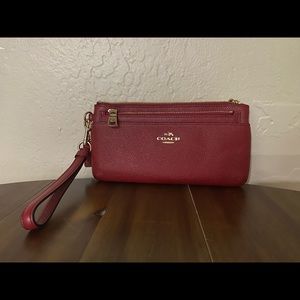 Coach Red Wristlet Wallet